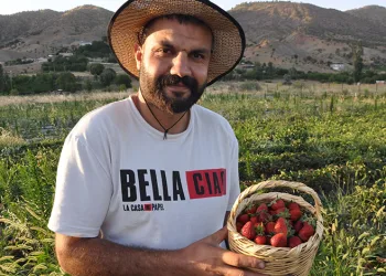 Çileklerini cumhurbaşkanına ulaştırdılar