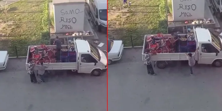 Bursa’da bir pazarcı satamadığı çilekleri çöpe döktü