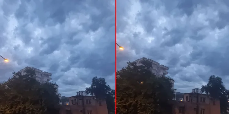 Çocuk yüzünü andıran bulut belirdi