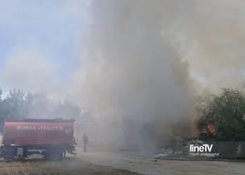 Bursa’da hurdalık alanda korkutan yangın