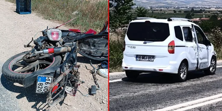 Bursa’da motosiklet hafif ticari araçla çarpıştı: 1 ölü