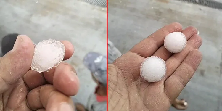 Edirne’de ceviz büyüklüğünde dolu yağdı