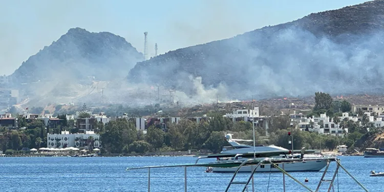 Bodrum’da 2 noktadaki yangın kontrol altına alındı