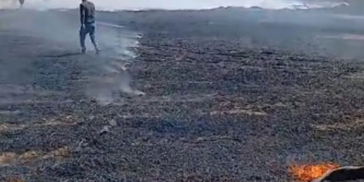 Karapınar’da buğday ekili tarlada yangın