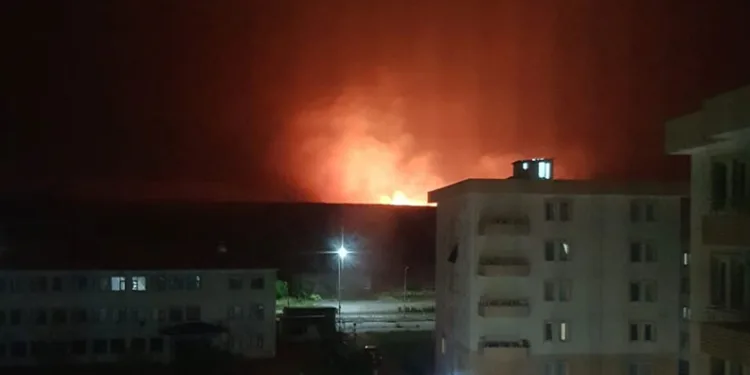 Siirt’te anız yangını