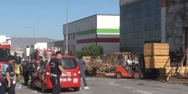 Palet fabrikasında korkutan yangın