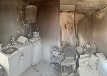 Yanan konteynerde maddi hasar oluştu