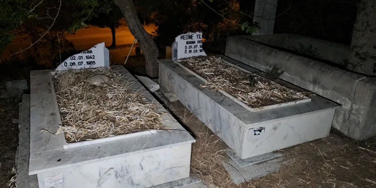 Adana’da mezarlıkta mezar taşları kırıldı