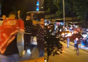 İnegöl’de yolu kapatıp çiftetelli oynadılar