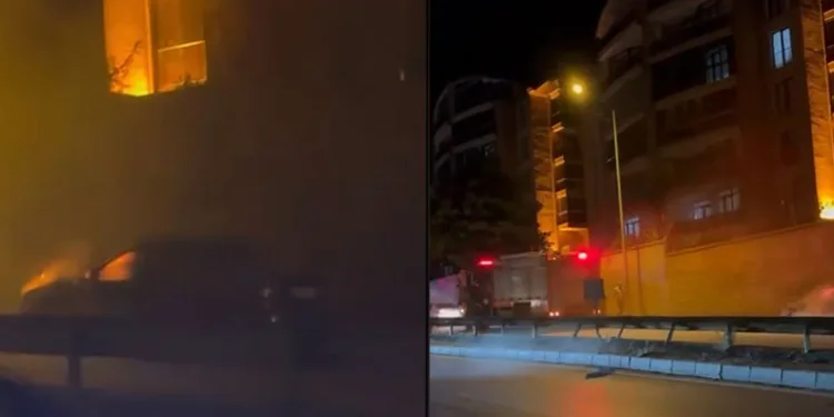 Bursa’da seyir halindeki otomobil alevlere teslim oldu