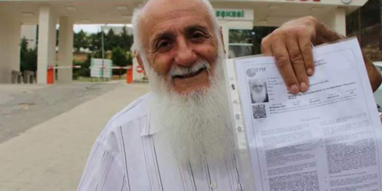 82 yaşında 4’üncü defa DGS’ye girdi