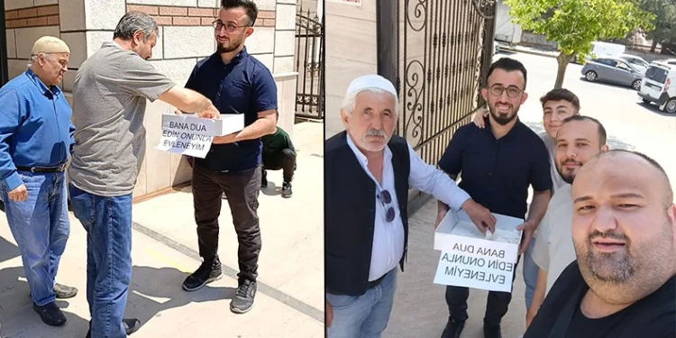 Sevdiği kızla evlenebilmek için lokum dağıttı