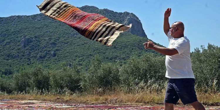 Halı meraklısının gözü bu tarlada