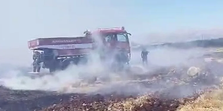 Saman balyaları cayır cayır yandı