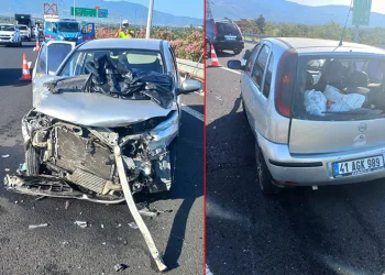 Bursa’da otomobil kamyona arkadan çarptı: 2 yaralı