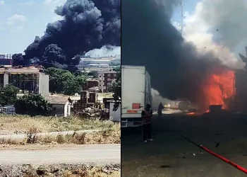 Gebze’de fabrika alev topuna döndü