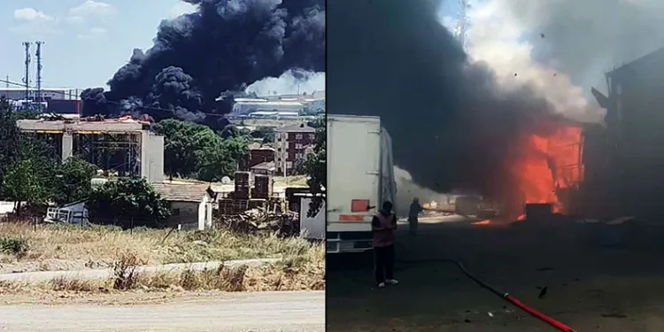 Gebze’de fabrika alev topuna döndü