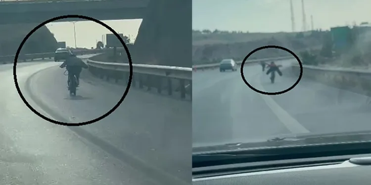 Otoyolda ölümle dans kamerada