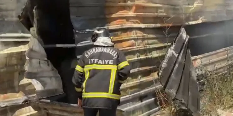 Kahramanmaraş’ta depo yangını