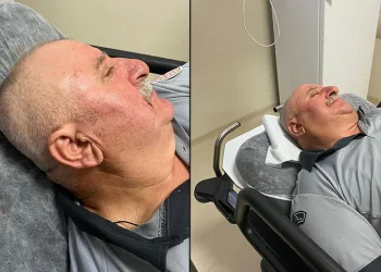 Hasta yakını güvenlik görevlisini darp etti