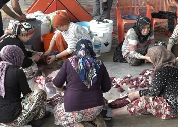 Erkekleri aratmayan kadın kasaplar