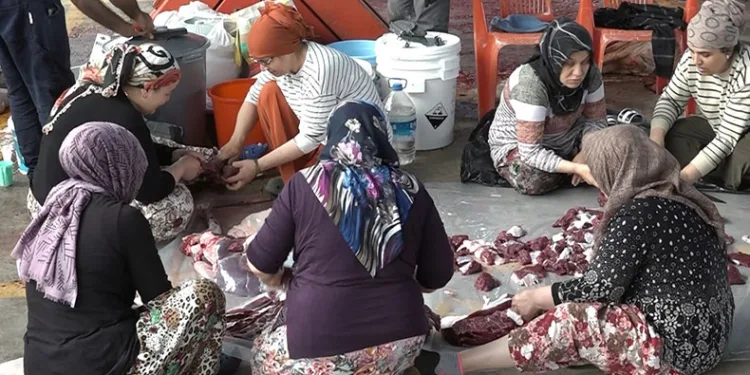 Erkekleri aratmayan kadın kasaplar