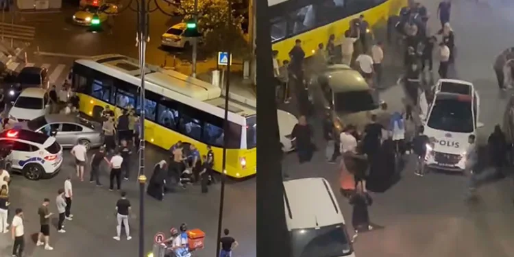 İstanbul’da mahallenin karıştığı “gürültü” kavgası kamerada