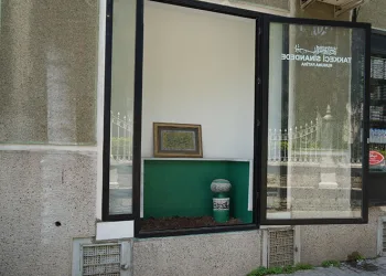 Vitrinde mezarlığı görenler dönüp bir daha bakıyor