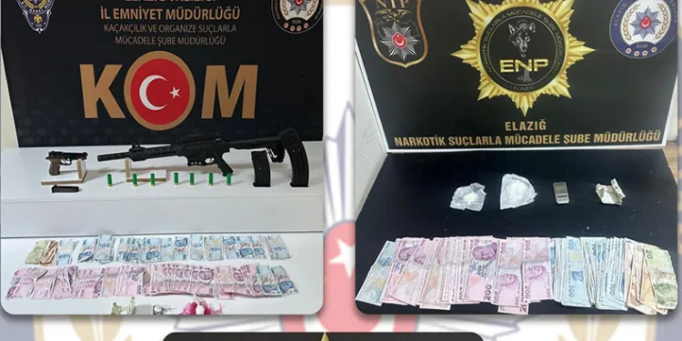 Elazığ’da uyuşturucu tacirlerine operasyon