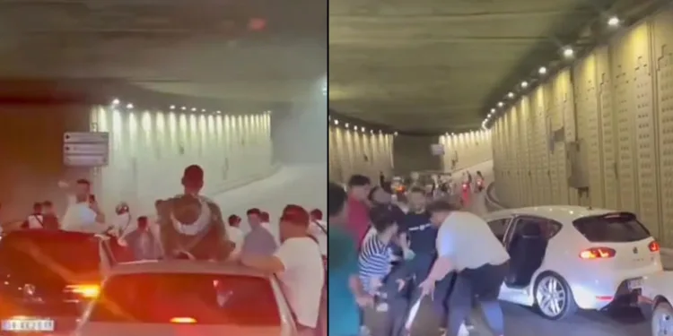Asker eğlencesi için tüneli kapattılar