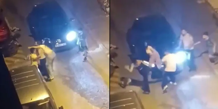 Kız arkadaşlarıyla kavga etti, sokak boks ringine döndü