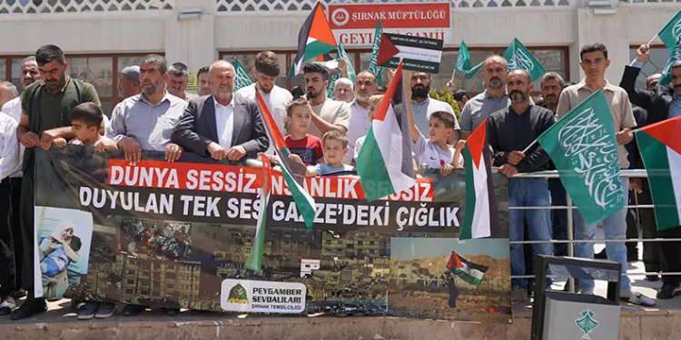 Şırnak’ta İsrail’e tepki