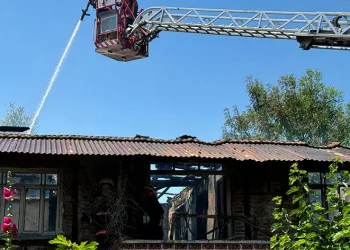 Bahçeye atılan sigara izmariti yangına sebep oldu