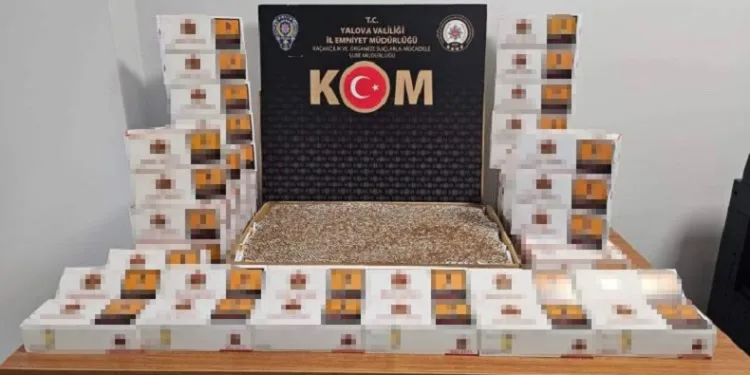 Yalova’da 90 bin 200 adet makaron ele geçirdi