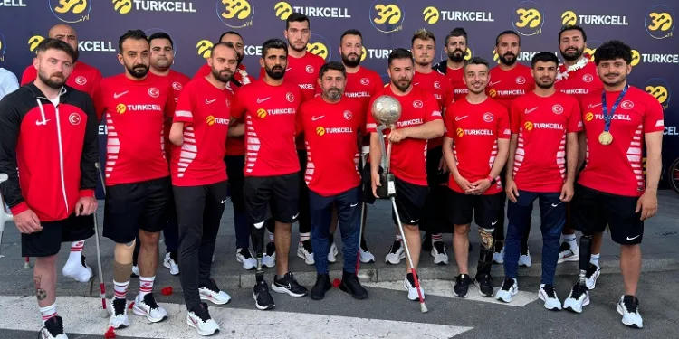 Avrupa şampiyonu Ampute Milli Futbol Takımı, yurda döndü