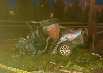 Otomobil ikiye bölündü, feci kazada sürücü hayatını kaybetti