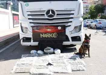 Batman’da durdurulan tırda hassas burunlu narkotik köpeği tarafından uyuşturucu bulundu