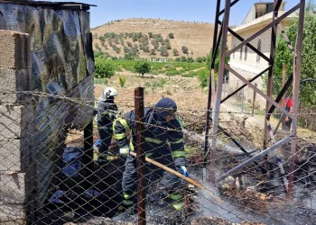 Mardin’de evin bahçesinde çıkan yangın korkuttu