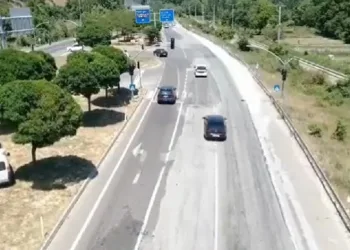 Bayram tatili dönüşü 24 araç ve sürücüsü dron denetimlerinden kaçamadı