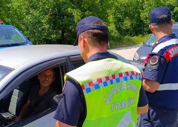 Sinop’ta jandarma trafik denetimi