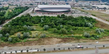 Samsunspor stadı yol düzenleme çalışmaları başladı