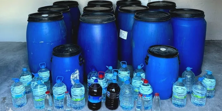 Çorum’da 3 bin litre kaçak içki ele geçirildi