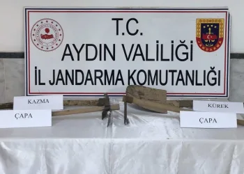 Kaçak tarihi eser kazısına suçüstü