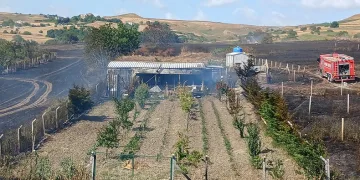 Silivri’de otluk alanda yangın