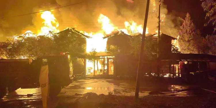 Antalya Olympos’ta Kadir’in Ağaç Evleri tamamen yandı