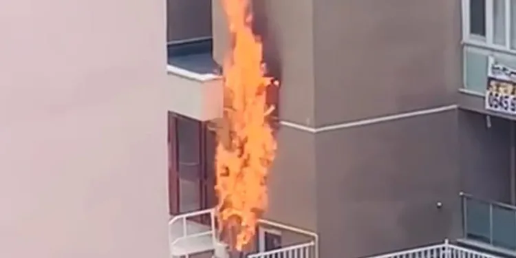Doğal gaz sızıntısı yangına neden oldu