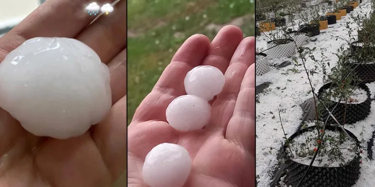 Kosova’da ceviz büyüklüğünde dolu