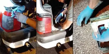 Uyuşturucuyu stop lambasına saklayan şahıslar polisten kaçamadı