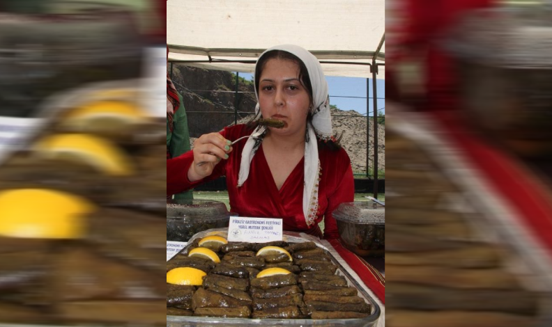 Fındığın yaprağından sarma yaptılar