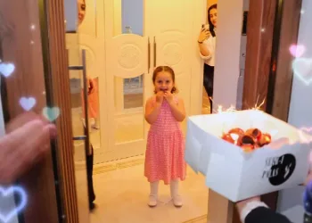 Şehit kızına sürpriz doğum günü